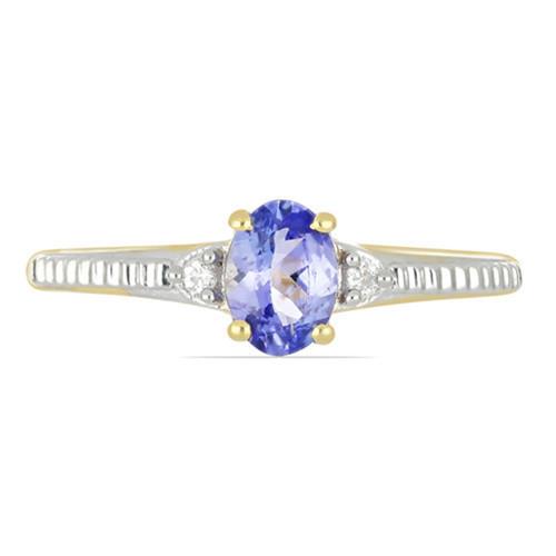 STERLING SILVER TANZANITE GEMSTONE CLASSIC RING